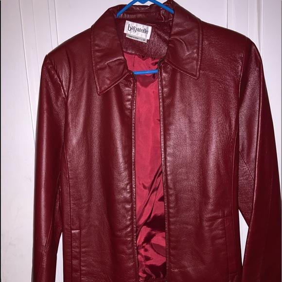 Bagatelle Red Leather Jacket - Picture 1 of 6